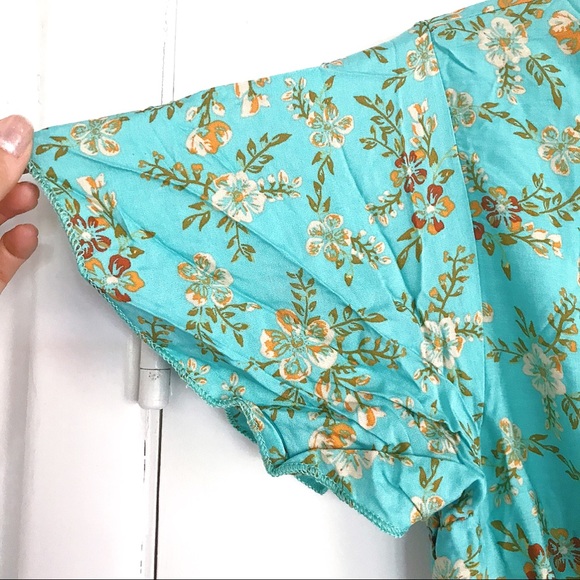 🦋 MINT BOHO FLORAL MAXI DRESS! - Picture 9 of 12